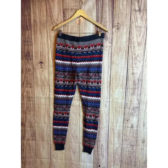 AE Ahh-mazingly Soft Aztec Fox CandyCane Lounge Pajama Pants Women's Size M - Picture 4 of 8